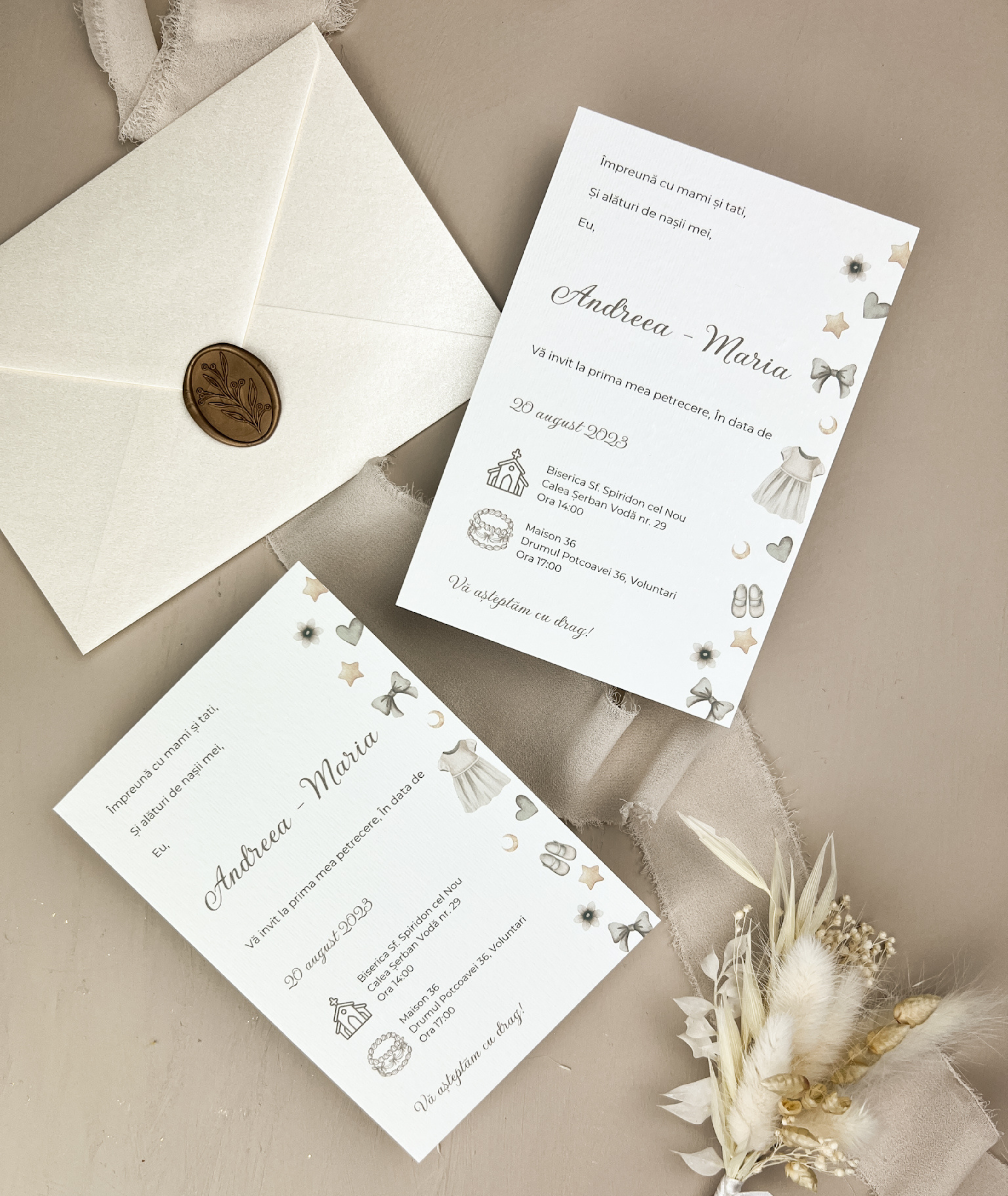 Invitație “Neutral Baby Girl”