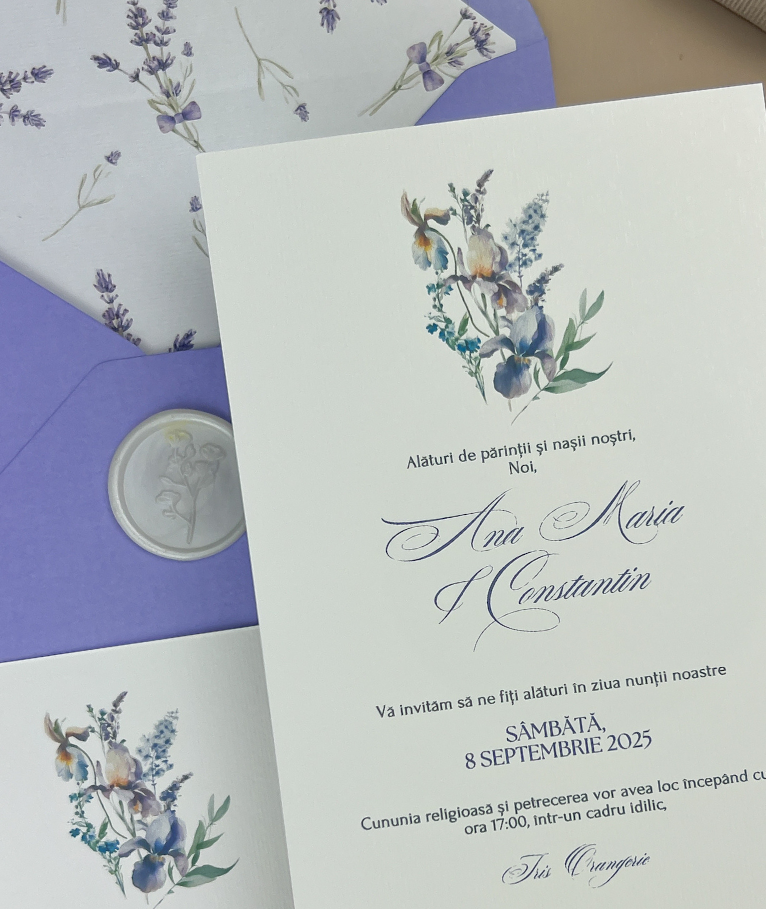 Invitație “Wild Iris” - imagine 4