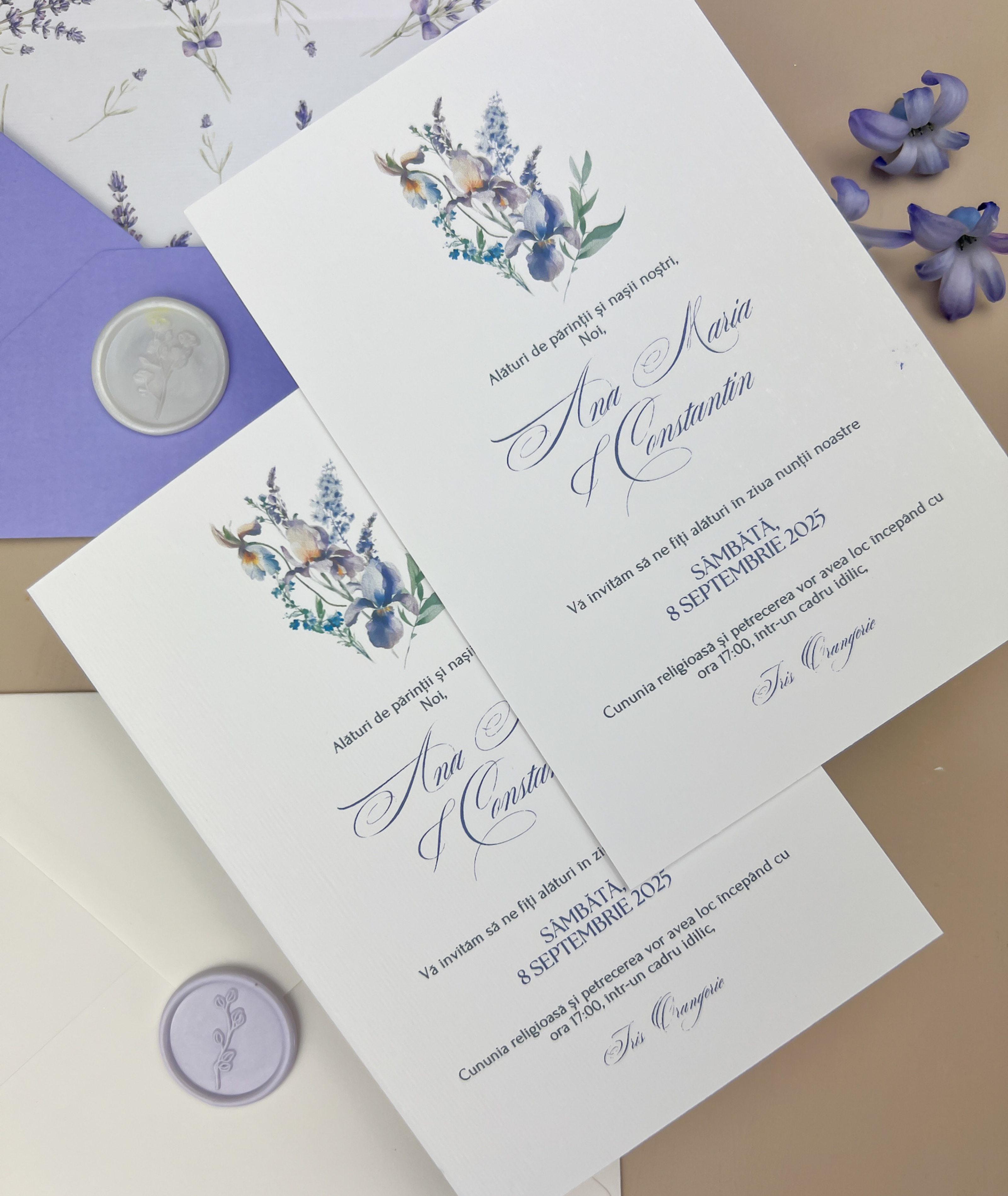 Invitație “Wild Iris” - imagine 2